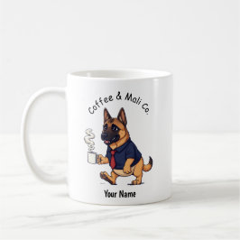 Lustiger belgischer Malinois Hund Geschäftsanzug K Kaffeetasse