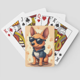 Lustiger belgischer Malinois Kawaii Hund Spielkarten