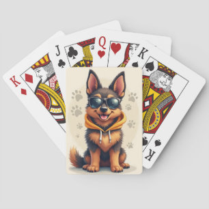 Lustiger Belgischer Schäferhund Kawaii Hund Spielkarten
