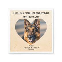 Lustiger benutzerdefinierter Hund Herzrahmen Danke