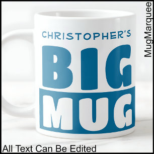 Lustiger benutzerdefinierter Name Text Zweifarbig Jumbo-Tasse