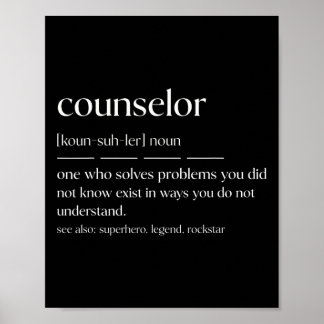 Lustiger Berater Substantiv Psychologischer Berate Poster