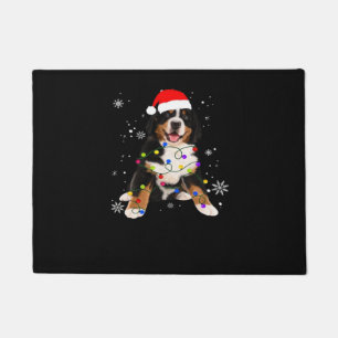 Lustiger Berner Sennenhund leuchtet Weihnachten Ma Fußmatte