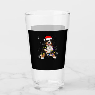 Lustiger Berner Sennenhund leuchtet Weihnachten Ma Glas