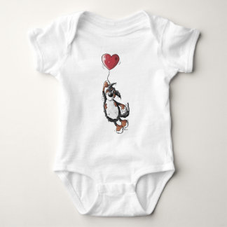 Lustiger Bernese Gebirgshund mit Herz-Ballon Baby Strampler
