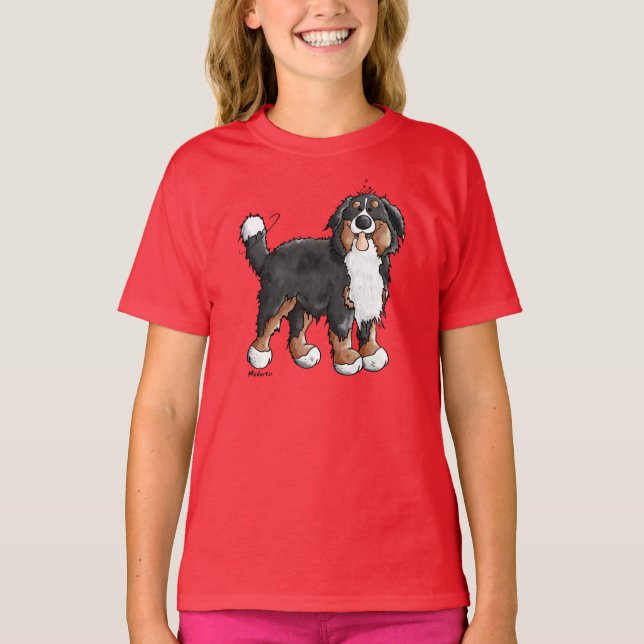 Lustiger Bernese GebirgshundeHoodie T-Shirt (Vorderseite)