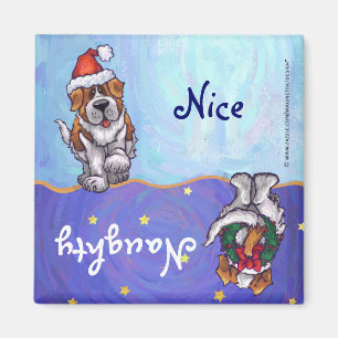 Lustiger Bernhardiner-Hundefrecher Nizza Magnet