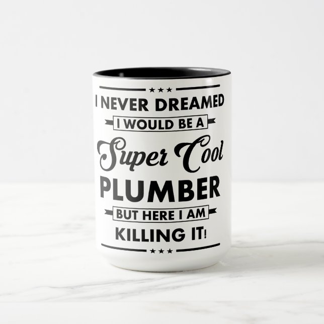 Lustiger Beruf/Beruf Super Cooler Klempner Tasse (Zentrum)