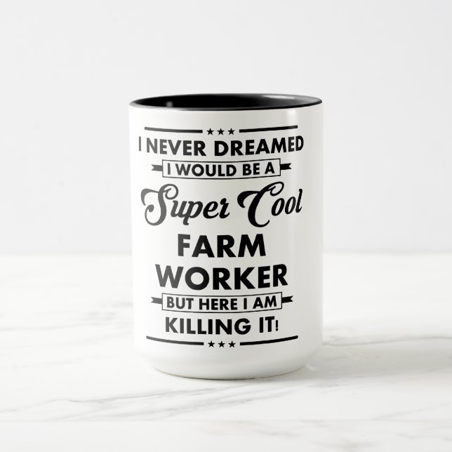 Lustiger Beruf/Beruf Super Cooler Landarbeiter Tasse (Zentrum)