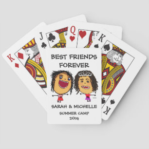 Lustiger beste Freund-Cartoon Spielkarten
