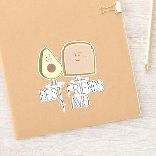 Lustiger beste Freunde 4 Avo Avocado-Toast Aufkleber