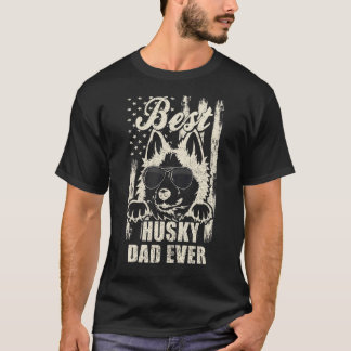Lustiger Bester Husky-Vater Aller Zeiten Vintage R T-Shirt