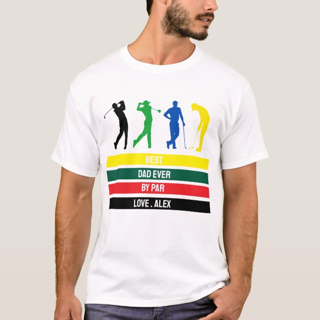 lustiger bester Papa je nach Par,individueller T - T-Shirt (Vorderseite)