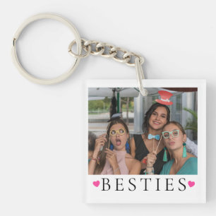 Lustiger BESTIE 2 Doppelseitiger Fotoanhänger  Schlüsselanhänger