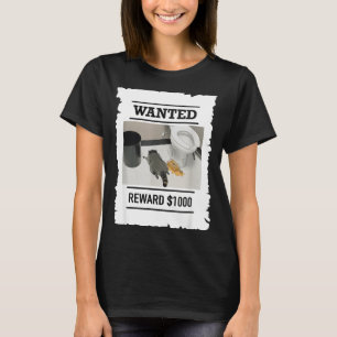 Lustiger betrunkener Waschbär Gesucht Belohnung $1 T-Shirt