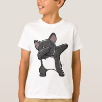 Lustiger betupfender französische Bulldoggen-T -