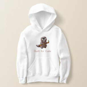 Lustiger Biber-Cartoon – Gebaut für Niedlichkeit Hoodie