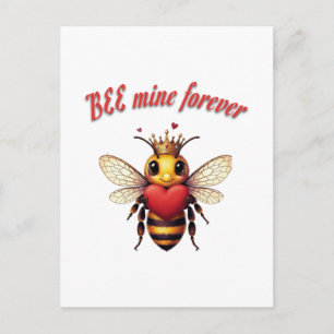 Lustiger Bienen-Wortspiel-Valentinstag  Feiertagspostkarte