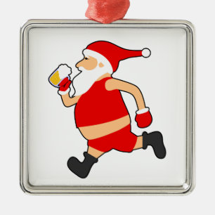 lustiger bier weihnachtsmann weihnachten ornament aus metall