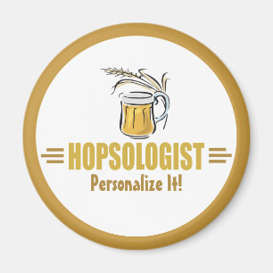 Lustiger Biertrinker Brauerei Bar Hopsologe Magnet