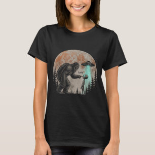Lustiger Bigfoot-Alien Boop UFO Sasquatch Retro-Mo T-Shirt
