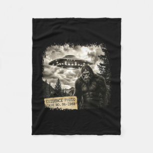 Lustiger Bigfoot-Alien-UFO-Vintage-Beweisfoto Fleecedecke