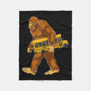 Lustiger Bigfoot-Busfahrer Sasquatch-Schulbus Lieb Fleecedecke
