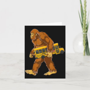 Lustiger Bigfoot-Busfahrer Sasquatch Schulbus Lieb Karte