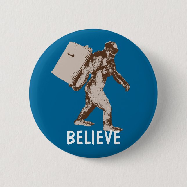Lustiger Bigfoot Button (Vorderseite)
