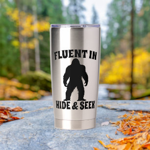 Lustiger Bigfoot - Fließend in Versteckspiel Thermobecher