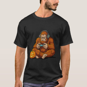 Lustiger Bigfoot-Halloween-Kostüm-Gamer-Video-Gami T-Shirt