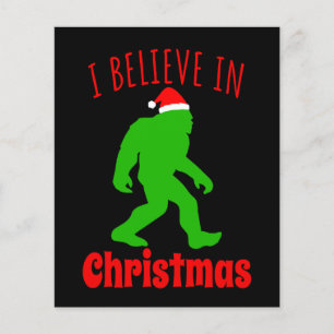 Lustiger Bigfoot Ich glaube an Weihnachten Flyer