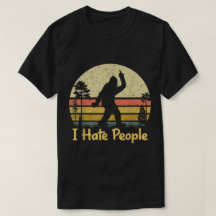 Lustiger Bigfoot, ich hasse Menschen, Vintage-Desi T-Shirt