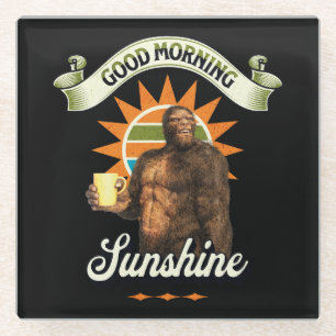 Lustiger Bigfoot-Kaffee-Morgenhumor Glasuntersetzer