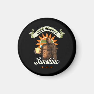 Lustiger Bigfoot-Kaffee-Morgenhumor Magnet