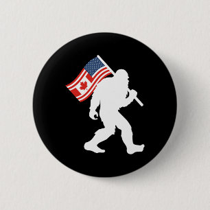 Lustiger Bigfoot Kanada Der 51. Staat Trump Kanada Button