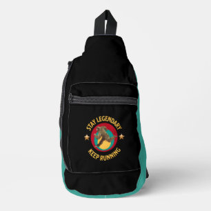 Lustiger Bigfoot Laufmotivation Crossbody Bag