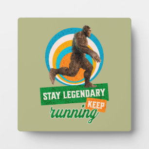 Lustiger Bigfoot Laufmotivation Fotoplatte