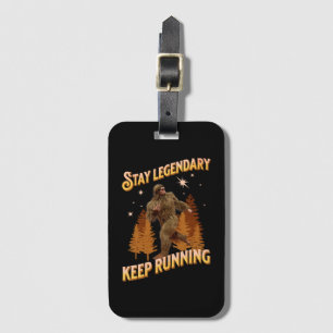 Lustiger Bigfoot Laufmotivation Gepäckanhänger