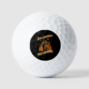 Lustiger Bigfoot Laufmotivation Golfball