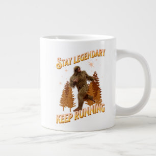 Lustiger Bigfoot Laufmotivation Jumbo-Tasse