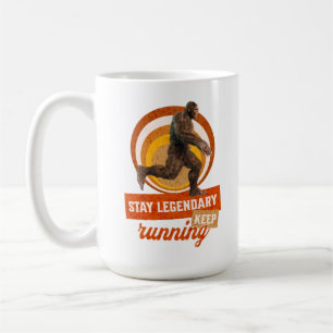Lustiger Bigfoot Laufmotivation Kaffeetasse