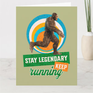 Lustiger Bigfoot Laufmotivation Karte
