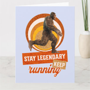 Lustiger Bigfoot Laufmotivation Karte
