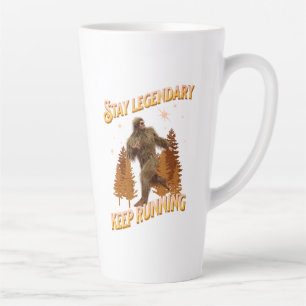Lustiger Bigfoot Laufmotivation Milchtasse