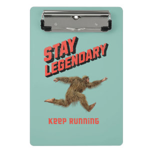 Lustiger Bigfoot Laufmotivation Mini Klemmbrett
