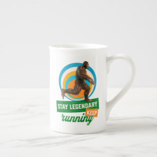 Lustiger Bigfoot Laufmotivation Prozellantasse