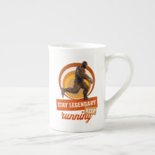 Lustiger Bigfoot Laufmotivation Prozellantasse
