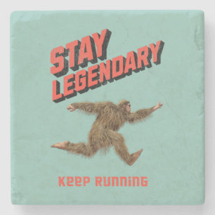 Lustiger Bigfoot Laufmotivation Steinuntersetzer