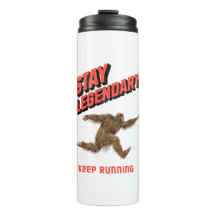 Lustiger Bigfoot Laufmotivation Thermosbecher